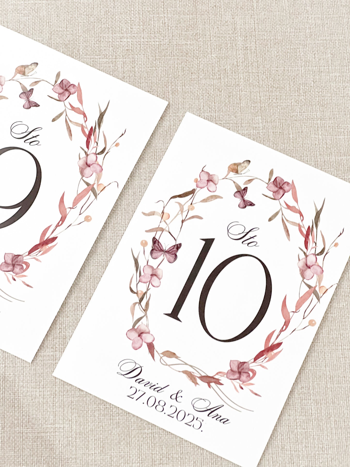 Brojevi za sto Vintage Floral