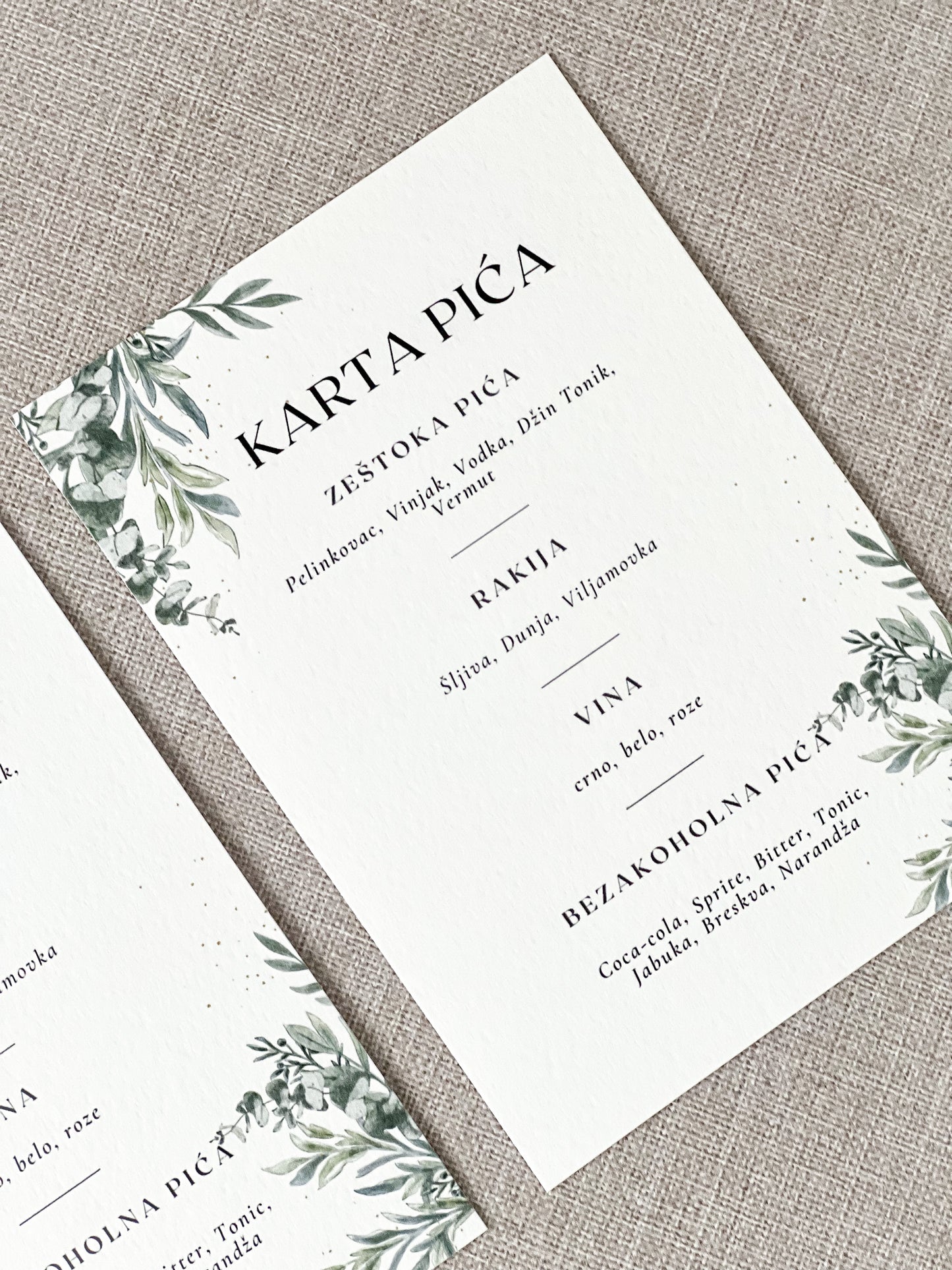 karta pica Botanical Green