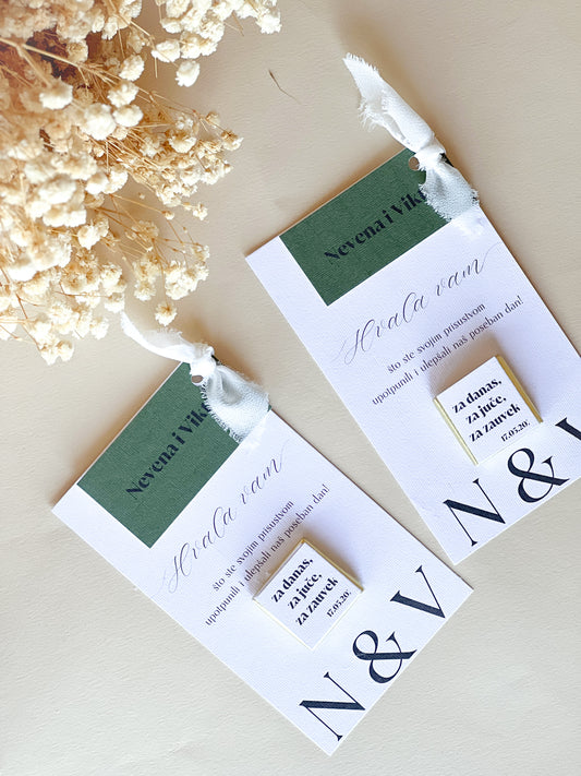 Zahvalnica sa čokoladicom Green