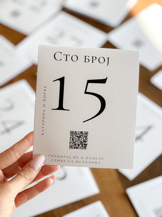 Brojevi za sto QR Minimal