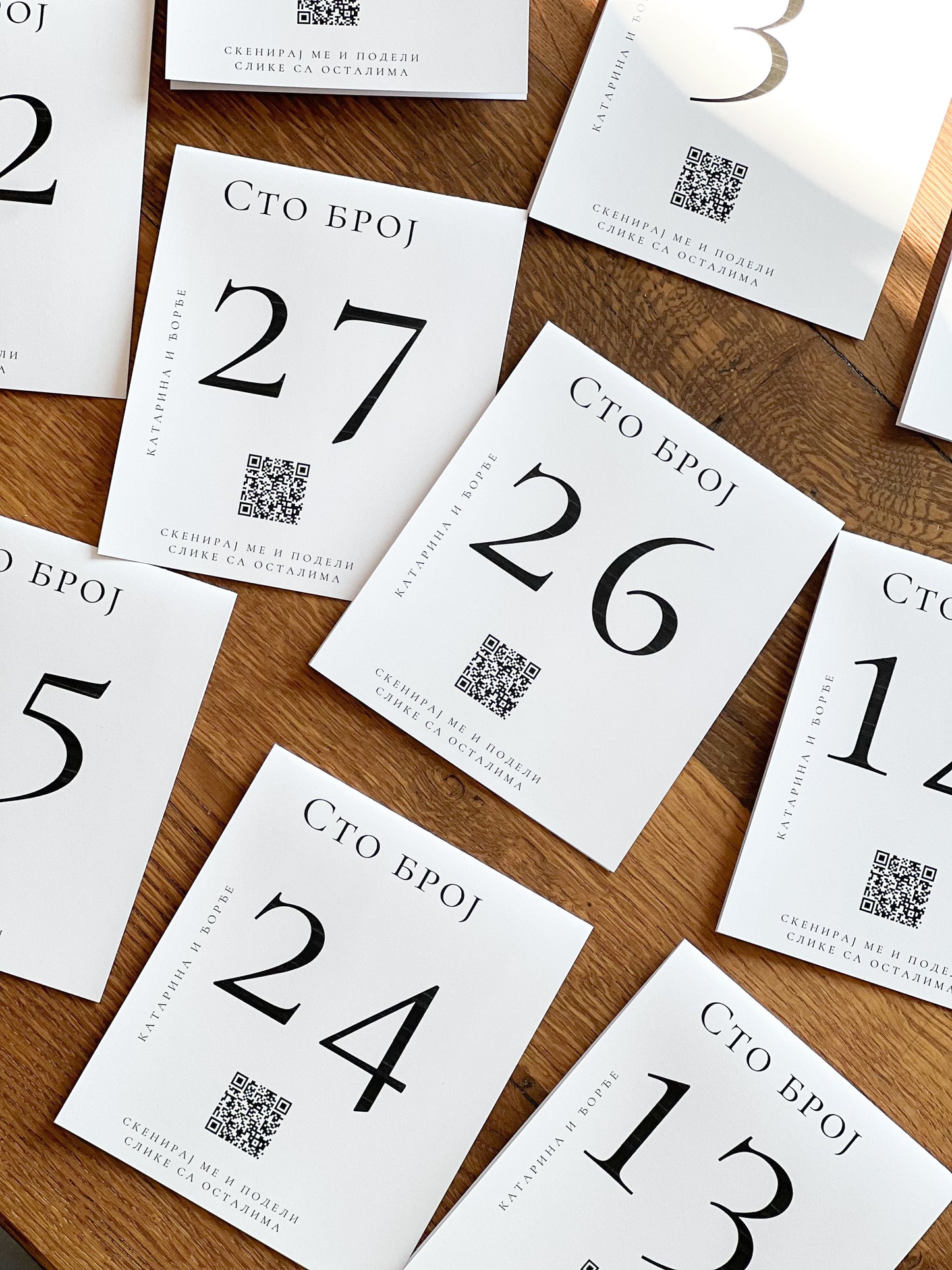 Brojevi za sto QR Minimal