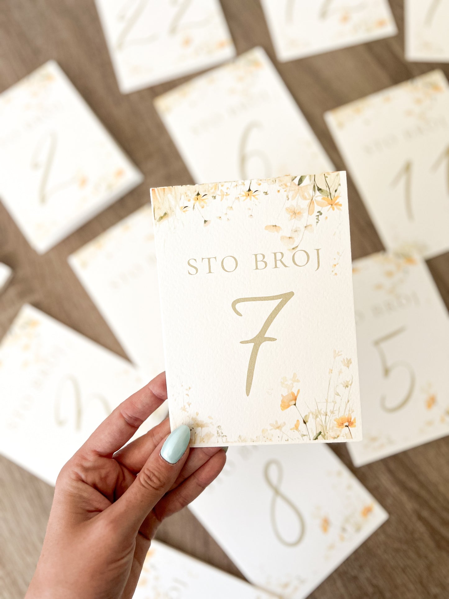 Brojevi za sto Yellow