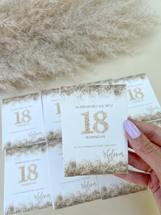 Zahvalnica sa prskalicom Gold