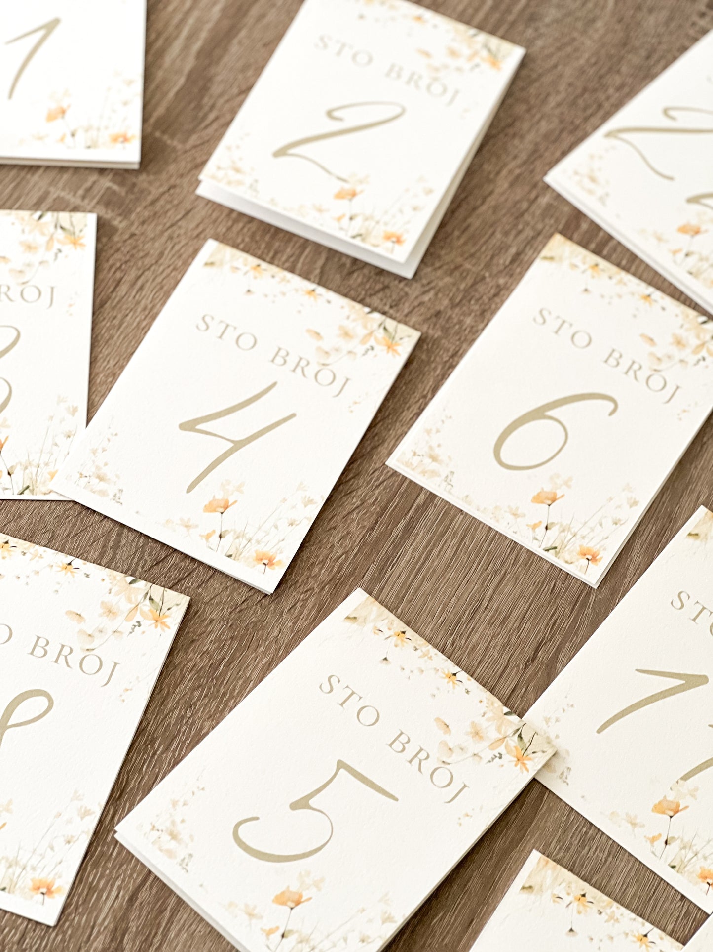 Brojevi za sto Yellow