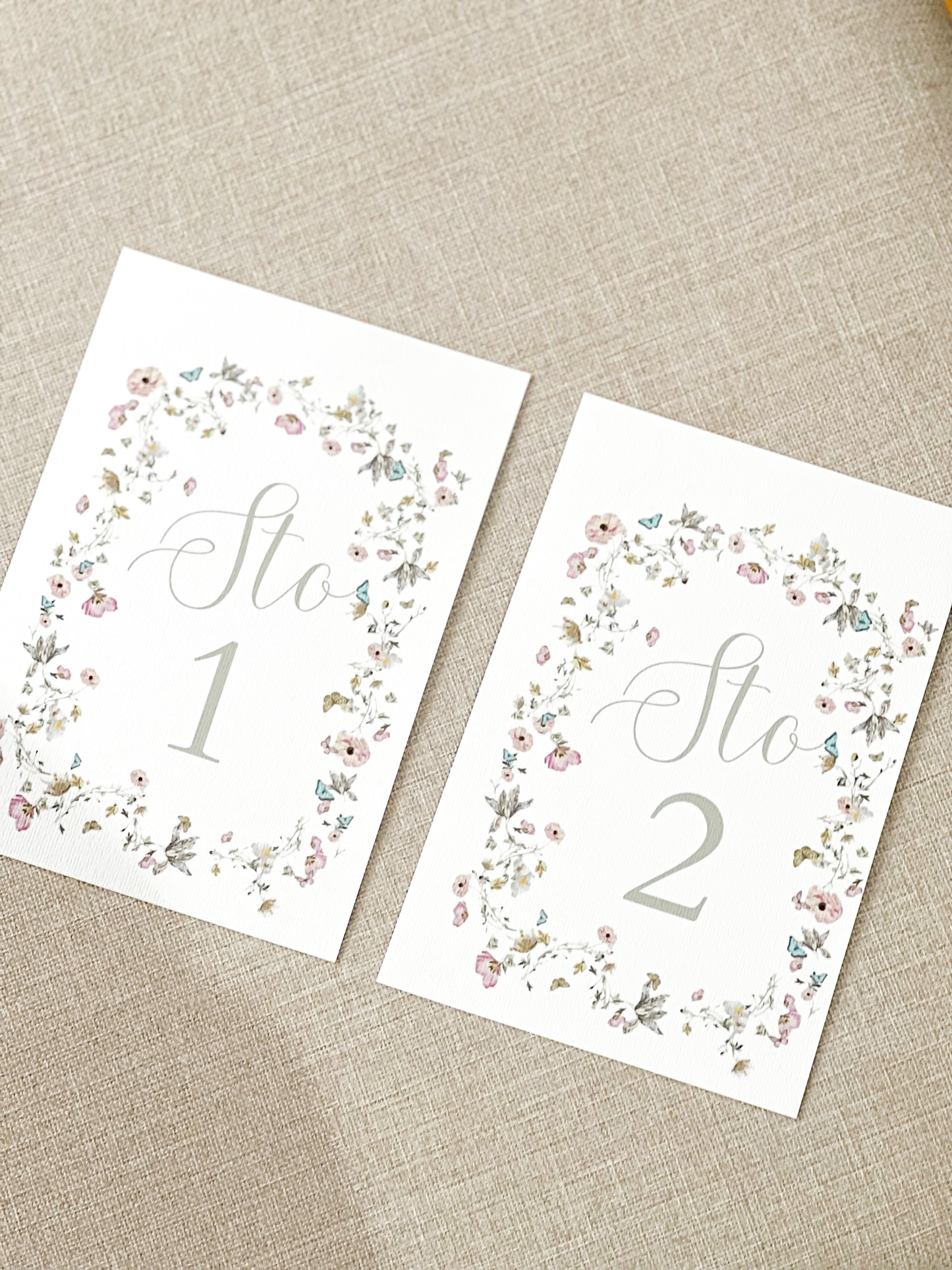 Brojevi za sto Flower