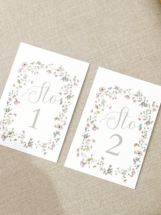 Brojevi za sto Flower