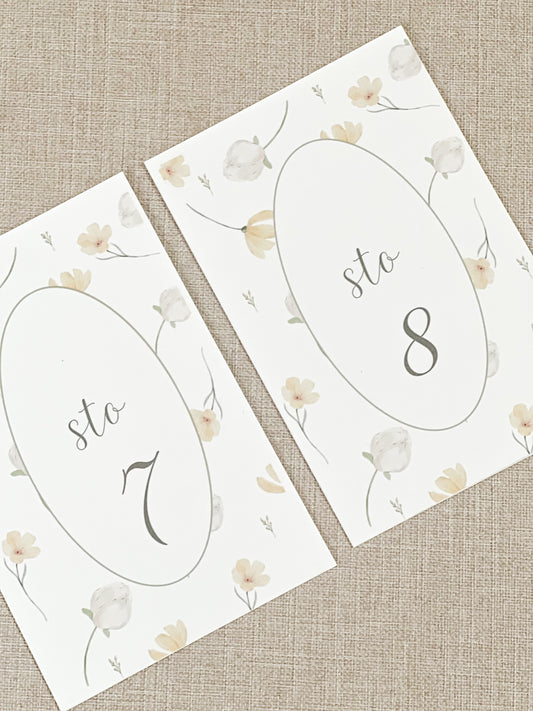 Brojevi za sto Yellow