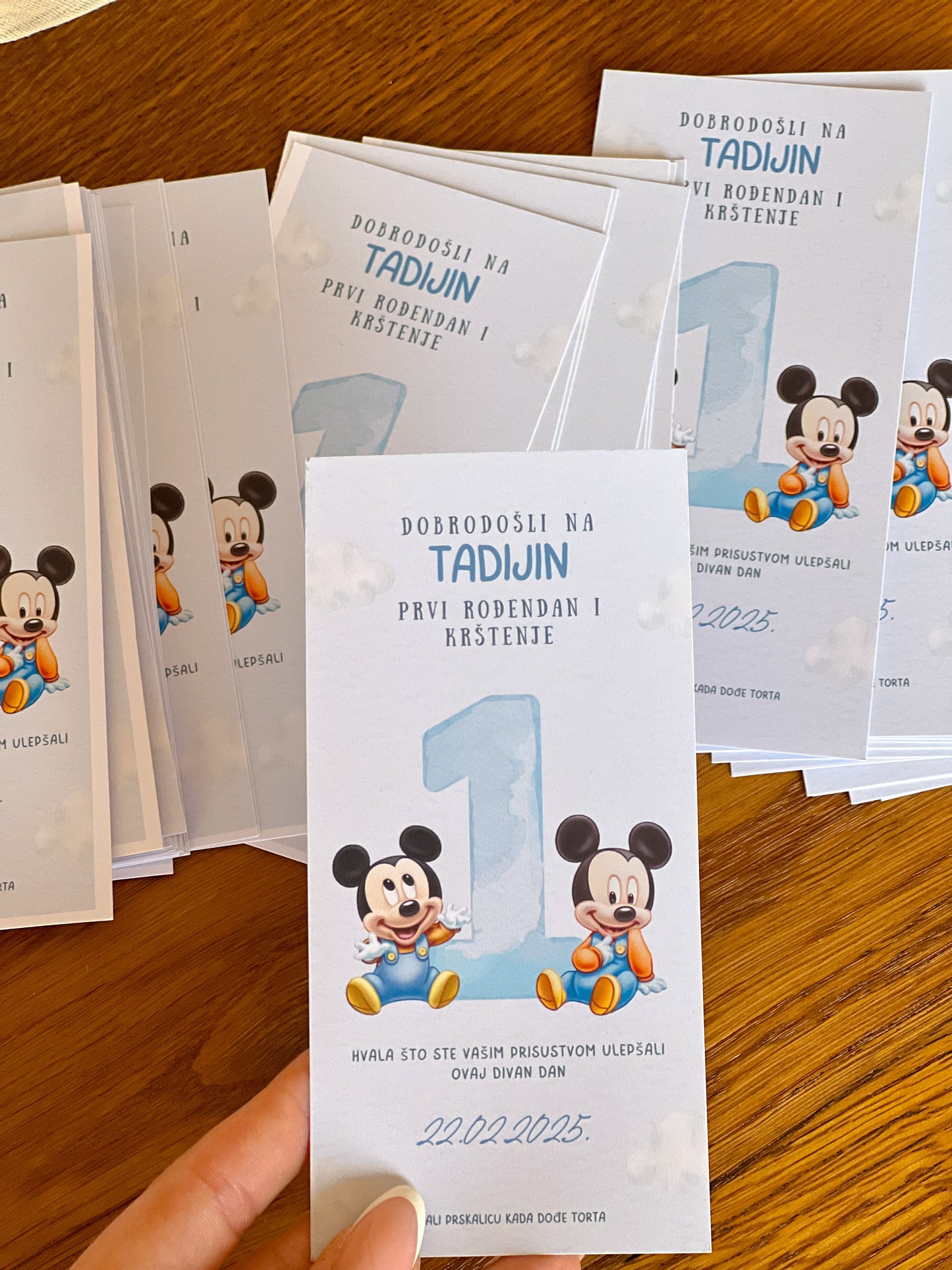 Zahvalnica sa prskalicom Miki Mouse