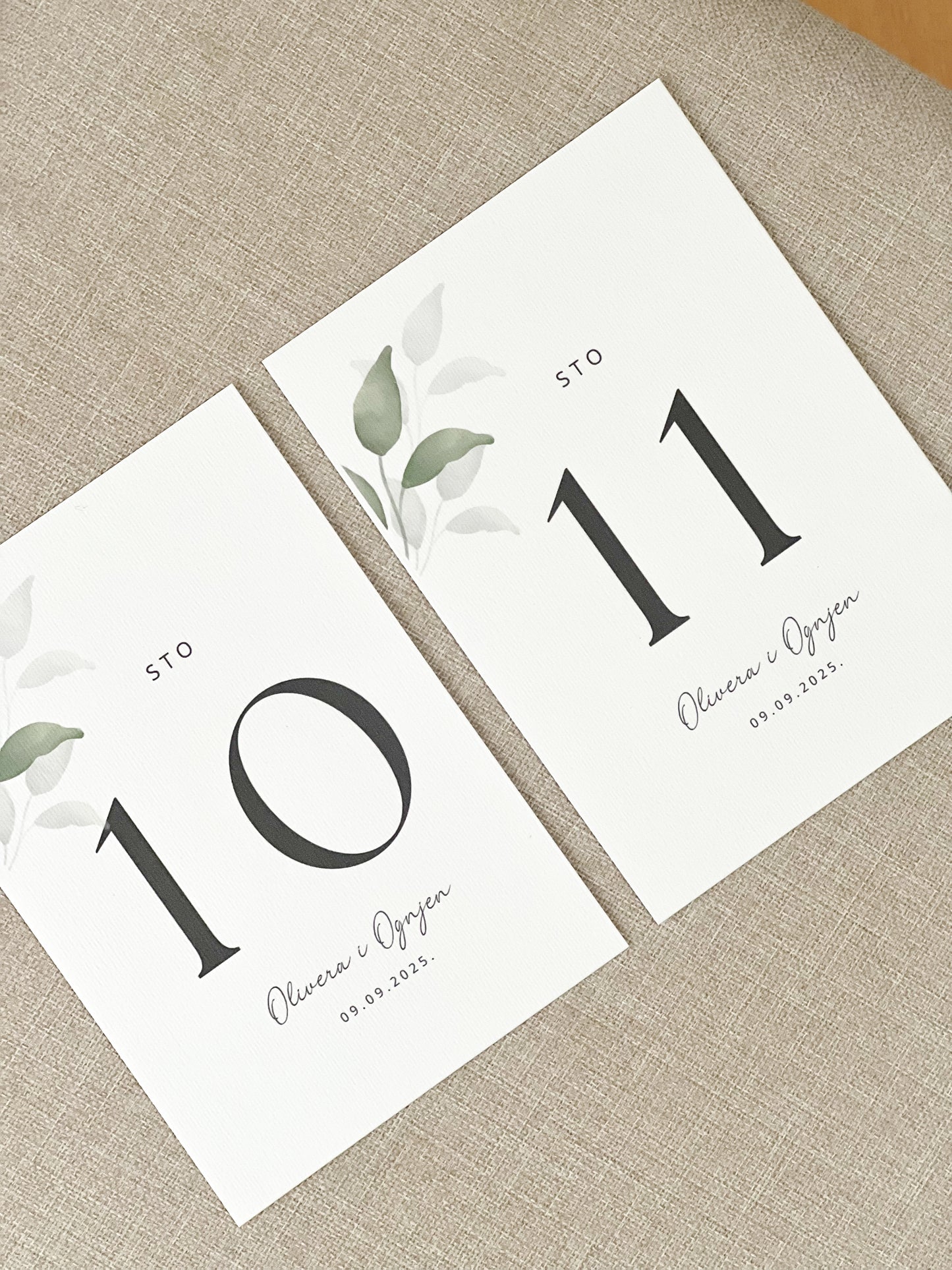 Brojevi za sto Green Elegance