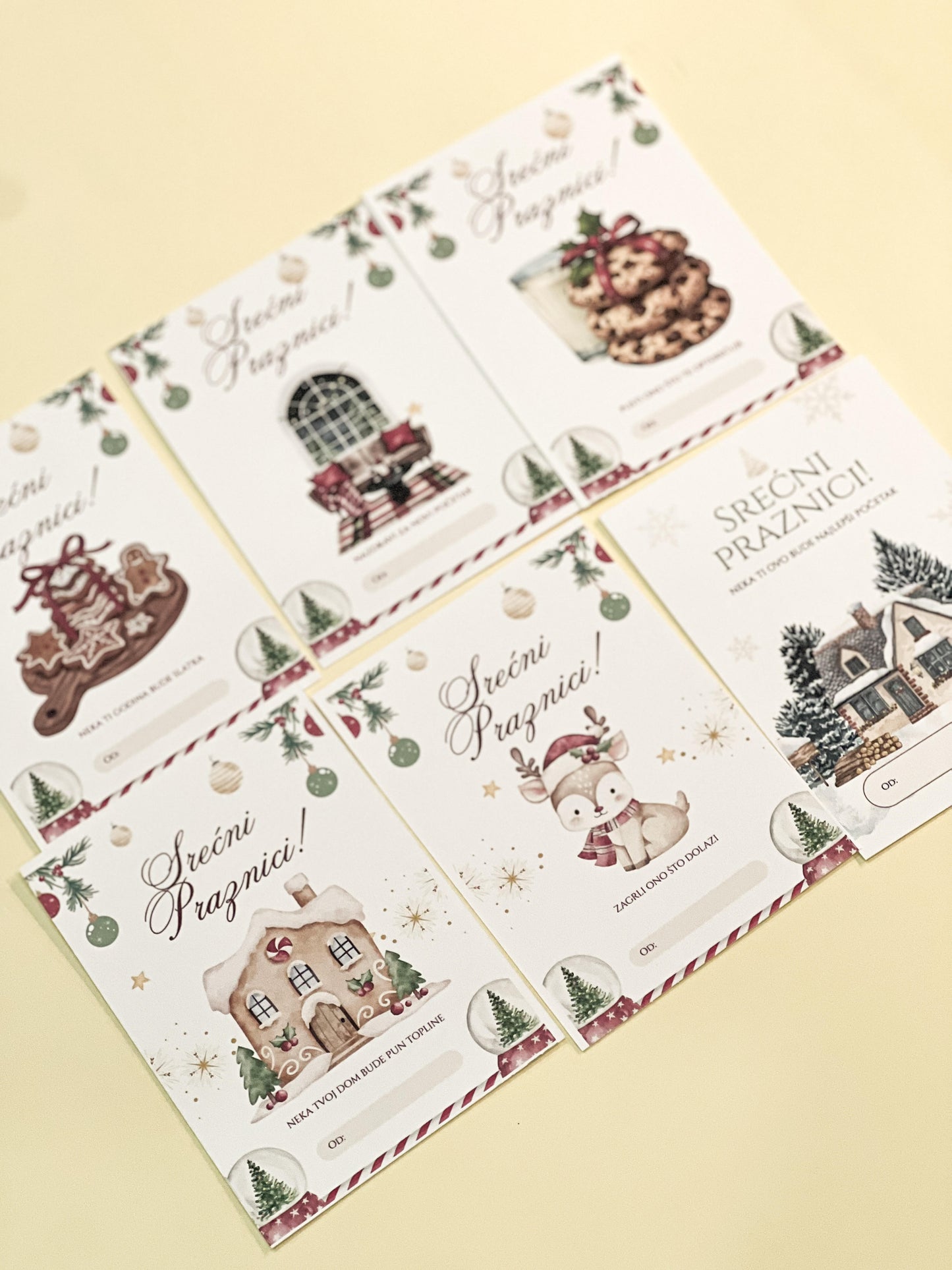 novogodisnje cestitke (set 6 kom)