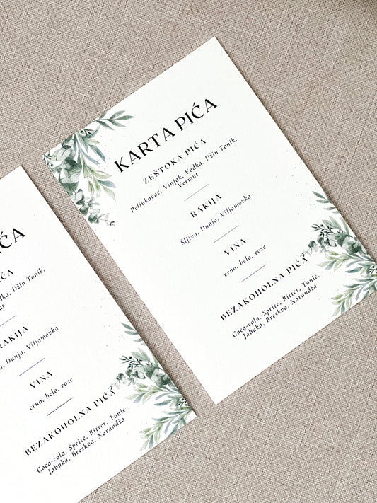 karta pica Botanical Green