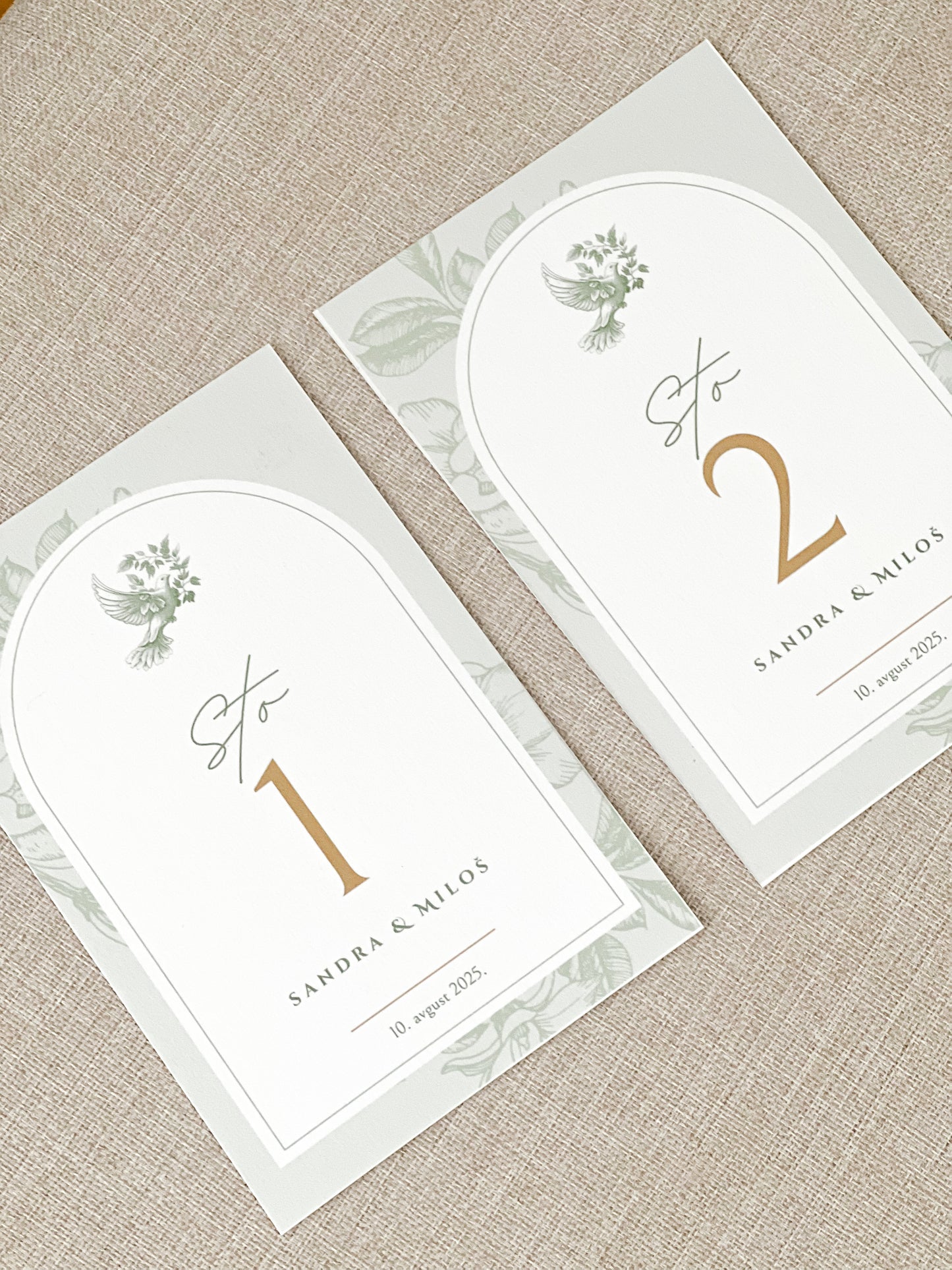 Brojevi za sto Arch Minimal