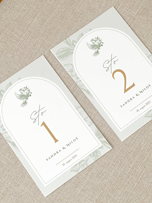 Brojevi za sto Arch Minimal