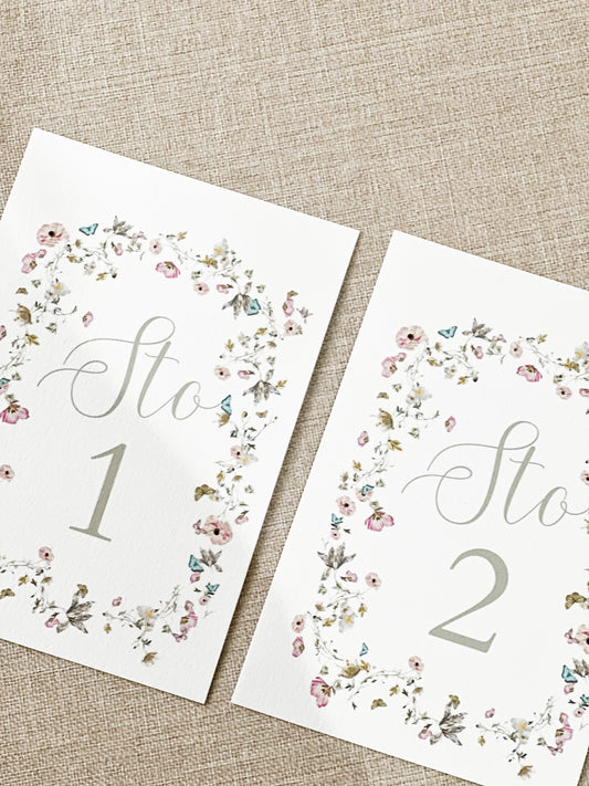 Brojevi za sto Flower