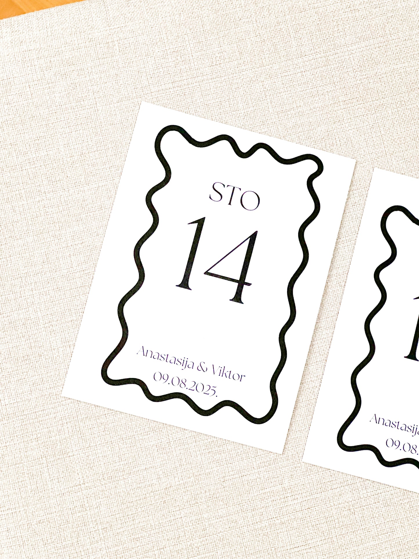 Brojevi za sto Elegant Wave