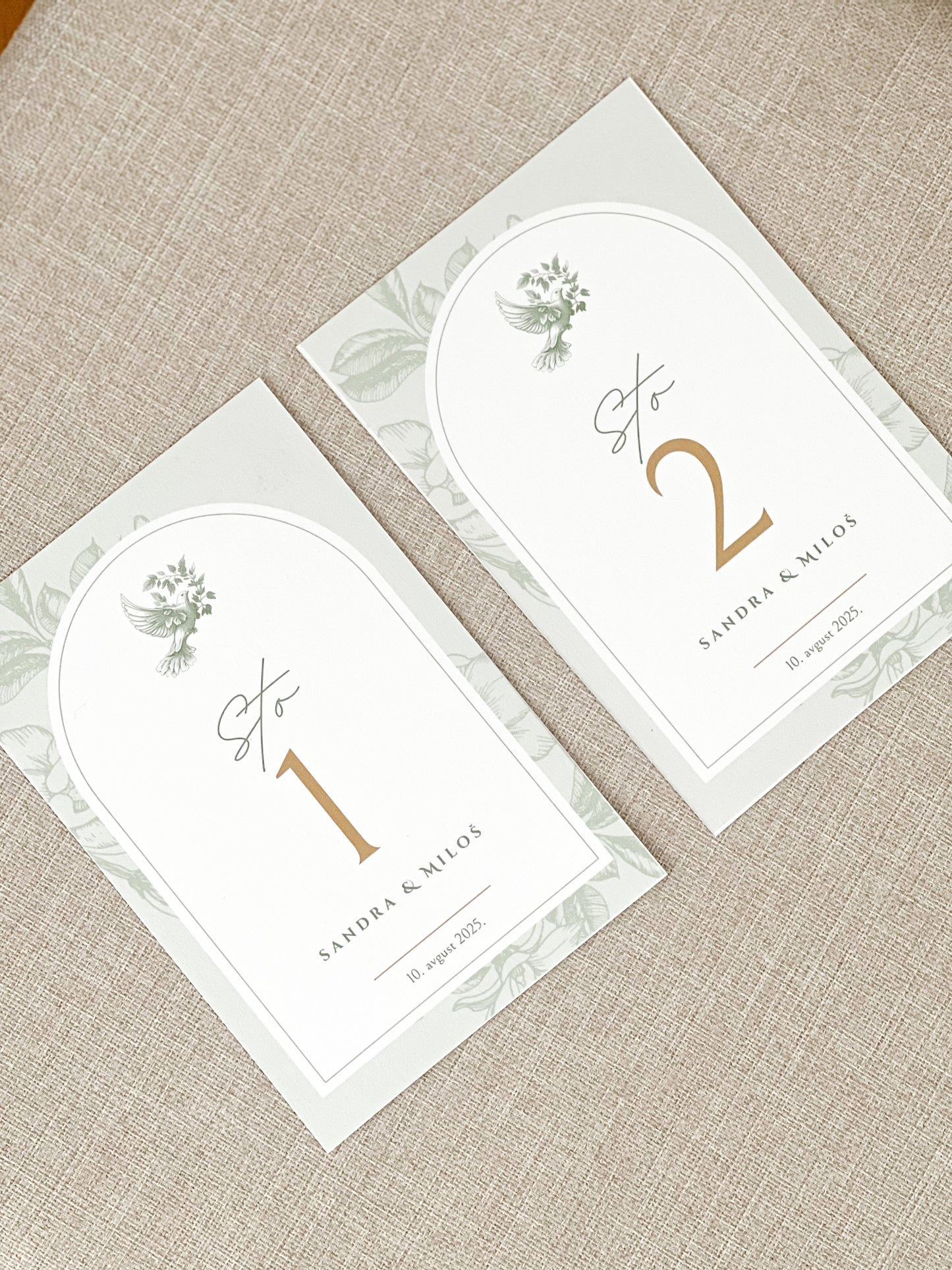 Brojevi za sto Arch Minimal