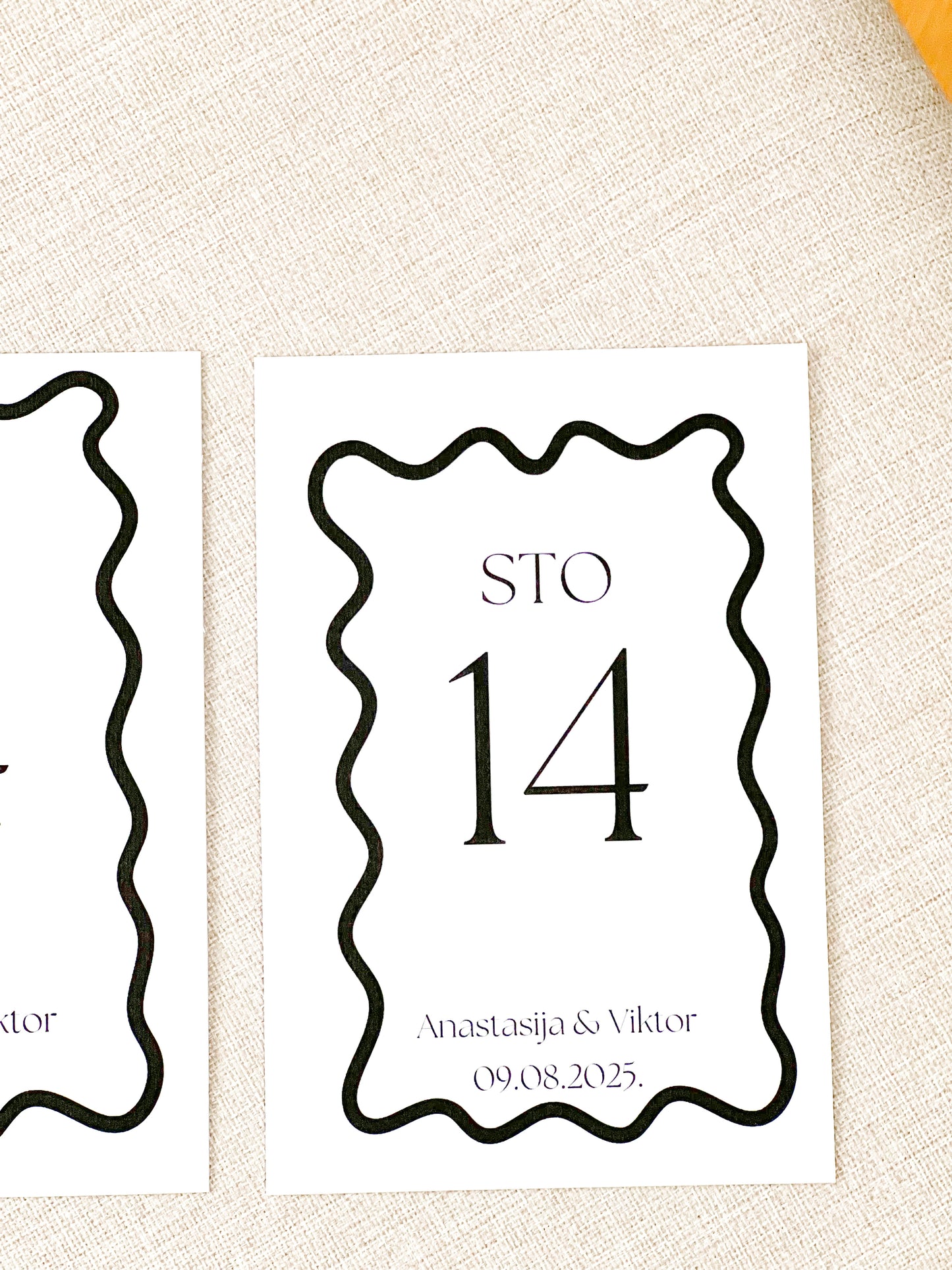 Brojevi za sto Elegant Wave