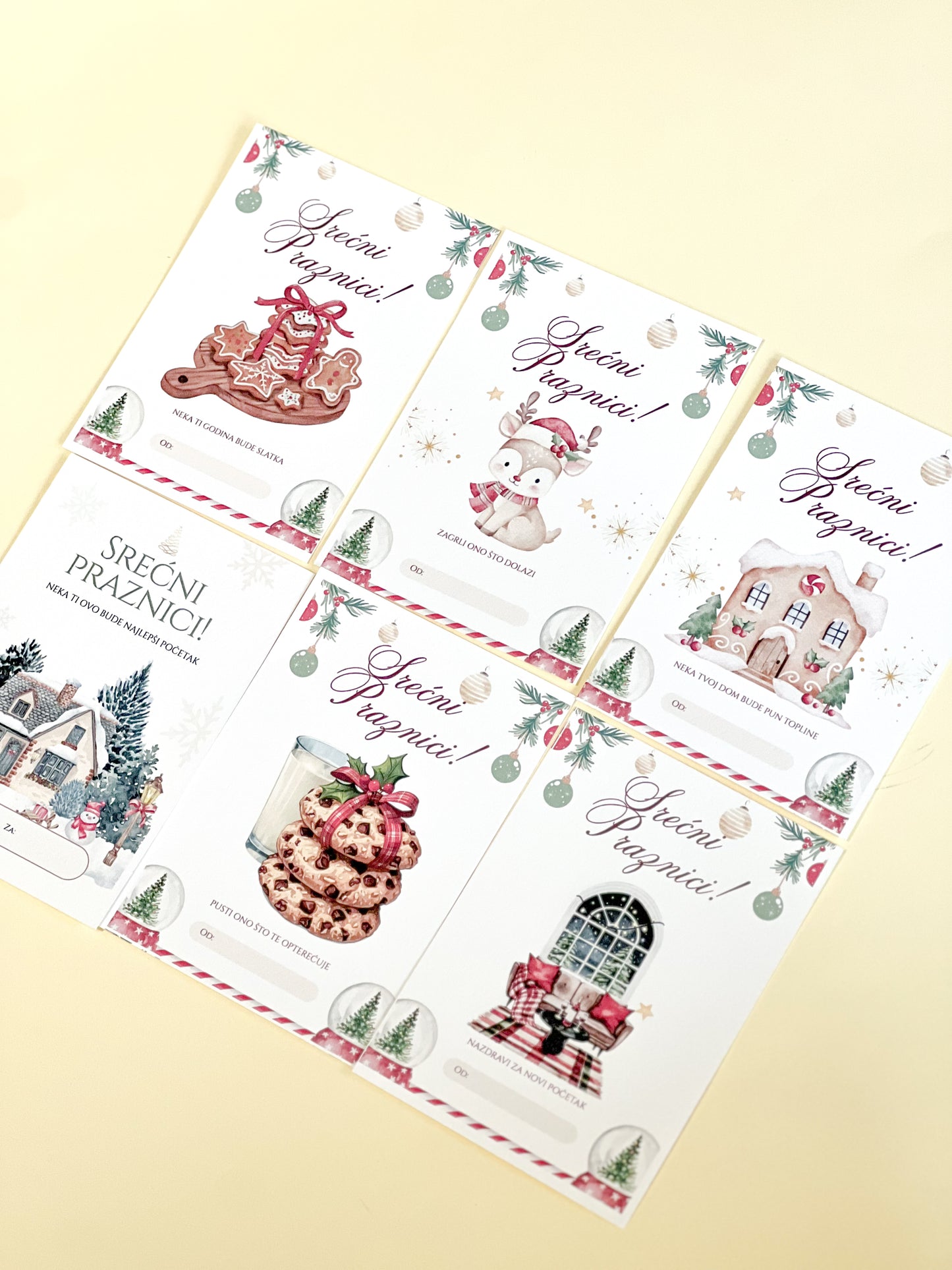 Novogodišnji poklon tagovi – set od 6 komada