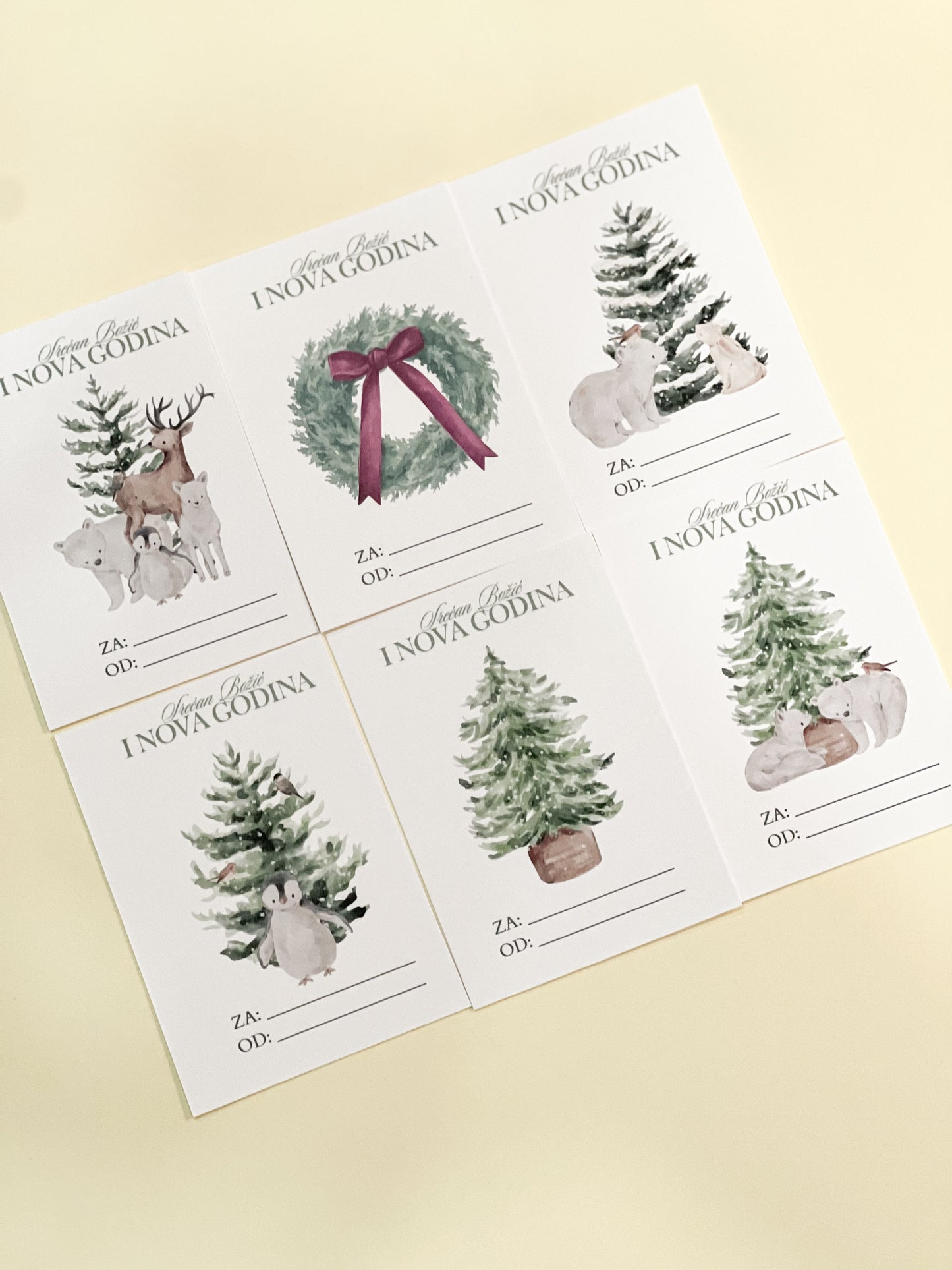 Novogodišnji poklon tagovi – set od 6 komada