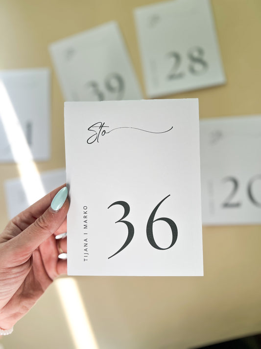 Brojevi za sto Classic Minimal